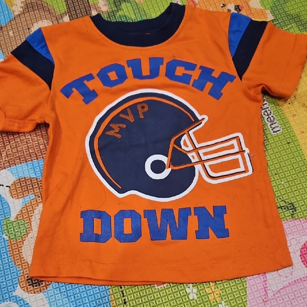 EUC 2T  👕Garanimals Orange and Blue W/Touchdown Design